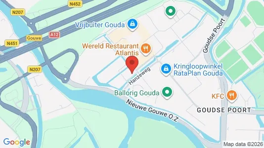 Kantorruimte for rent i Gouda - kort over placeringen