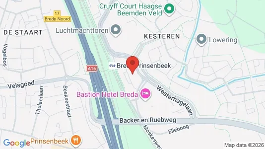 Kantorruimte for rent i Breda - kort over placeringen