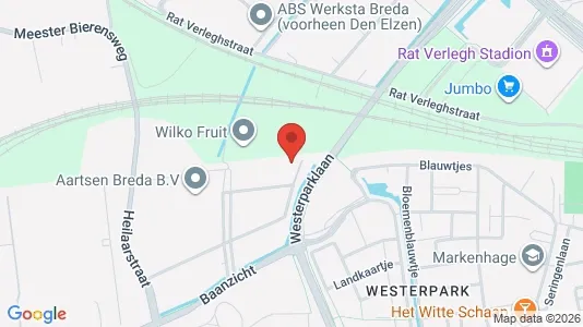 Kantorruimte for rent i Breda - kort over placeringen