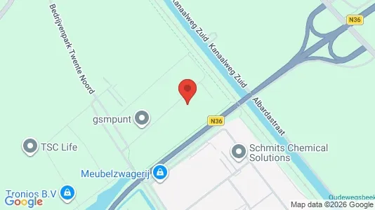 Producties for rent i Almelo - kort over placeringen