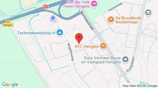 Bedrijfsruimtes for sale i Hengelo - kort over placeringen