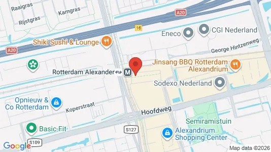 Kantorruimte for rent i Rotterdam Prins Alexander - kort over placeringen
