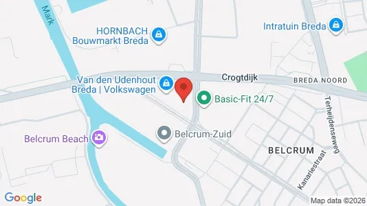 Kantorruimte for rent i Breda - kort over placeringen