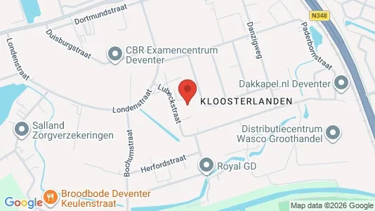 Bedrijfsruimtes for rent i Deventer - kort over placeringen
