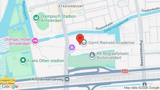 Kantorruimte for rent i Amsterdam Oud-Zuid - kort over placeringen