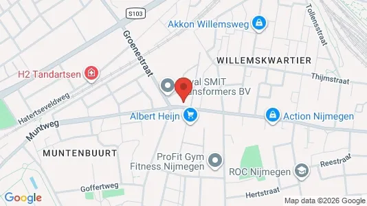 Kantorruimte for rent i Nijmegen - kort over placeringen