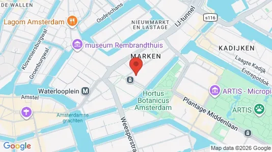 Kantorruimte for rent i Amsterdam Centrum - kort over placeringen