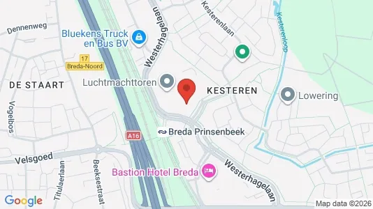 Kantorruimte for rent i Breda - kort over placeringen