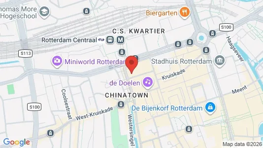 Kantorruimte for rent i Rotterdam Centrum - kort over placeringen