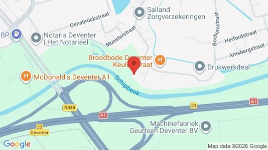 Bedrijfsruimtes for rent i Deventer - kort over placeringen
