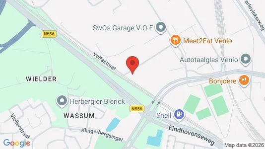 Bedrijfsruimtes for rent i Venlo - kort over placeringen