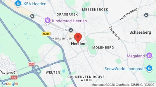 Horeca panden for rent i Heerlen - kort over placeringen