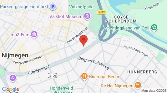 Kantorruimte for rent i Nijmegen - kort over placeringen