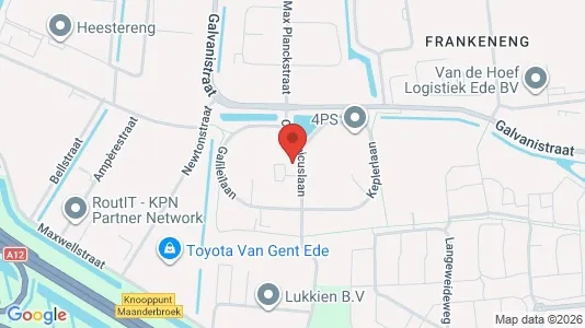 Kantorruimte for rent i Ede - kort over placeringen