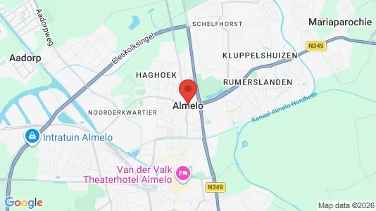 Producties for sale i Almelo - kort over placeringen