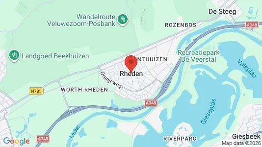 Winkels for rent i Rheden - kort over placeringen