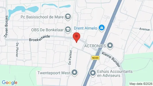 Producties for sale i Almelo - kort over placeringen
