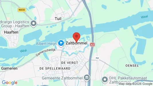 Producties for rent i Zaltbommel - kort over placeringen