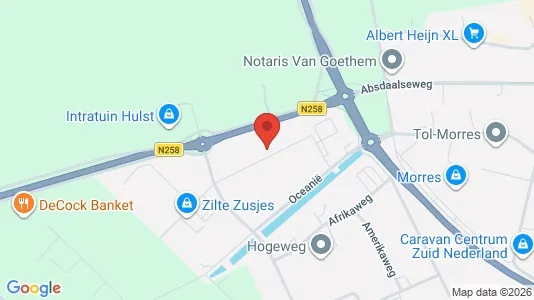 Producties for rent i Hulst - kort over placeringen