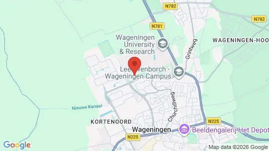 Horeca panden for rent i Wageningen - kort over placeringen