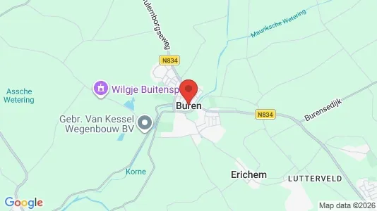 Horeca panden for rent i Buren - kort over placeringen