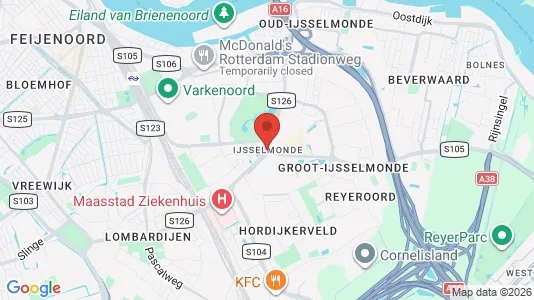 Winkels for rent i Rotterdam IJsselmonde - kort over placeringen