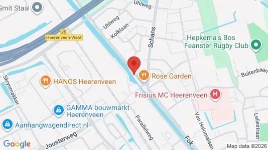 Kantorruimte for rent i Heerenveen - kort over placeringen