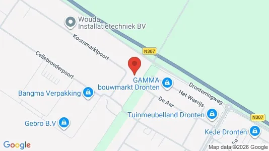 Bedrijfsruimtes for rent i Dronten - kort over placeringen