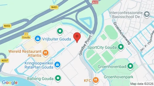 Kantorruimte for rent i Gouda - kort over placeringen