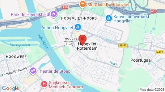 Kantorruimte for rent i Rotterdam Hoogvliet - kort over placeringen