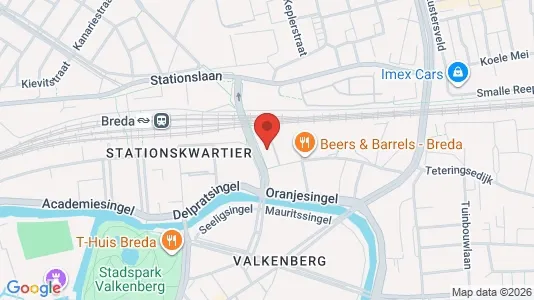 Kantorruimte for rent i Breda - kort over placeringen