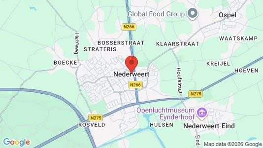 Winkels for rent i Nederweert - kort over placeringen