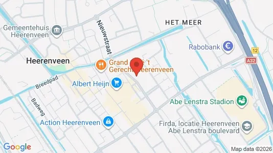 Kantorruimte for rent i Heerenveen - kort over placeringen