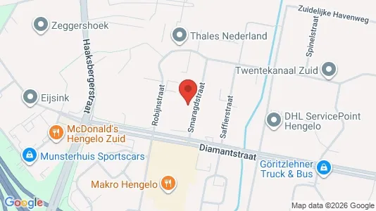 Producties for rent i Hengelo - kort over placeringen