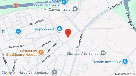 Bedrijfsruimtes for sale i Zeist - kort over placeringen