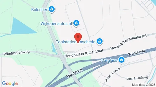 Bedrijfsruimtes for rent i Enschede - kort over placeringen