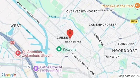 Winkels for rent i Utrecht Noord-West - kort over placeringen
