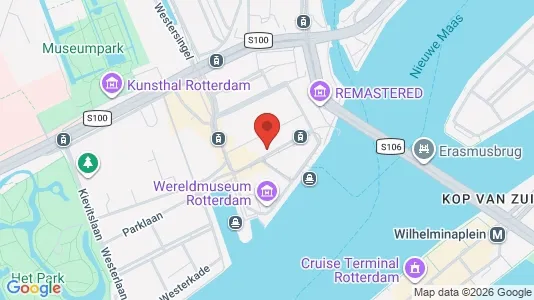 Kantorruimte for rent i Rotterdam Centrum - kort over placeringen