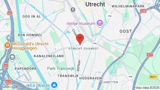 Winkels for rent i Utrecht Zuid-West - kort over placeringen