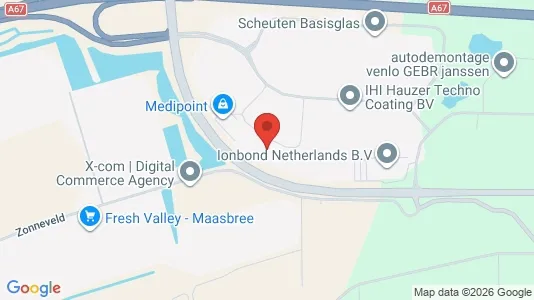 Bedrijfsruimtes for rent i Venlo - kort over placeringen