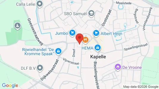 Bedrijfsruimtes for rent i Kapelle - kort over placeringen