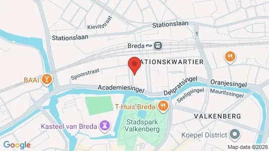 Kantorruimte for rent i Breda - kort over placeringen