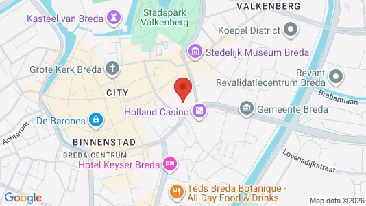 Kantorruimte for rent i Breda - kort over placeringen