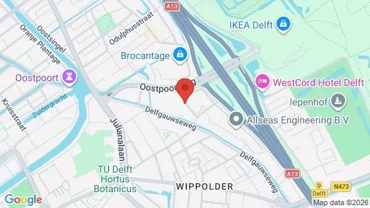 Bedrijfsruimtes for rent i Delft - kort over placeringen