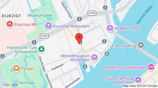 Kantorruimte for rent i Rotterdam Centrum - kort over placeringen