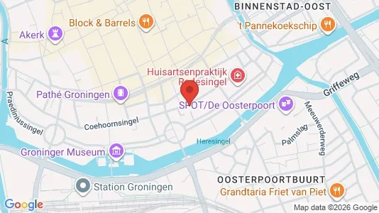 Kantorruimte for rent i Groningen - kort over placeringen