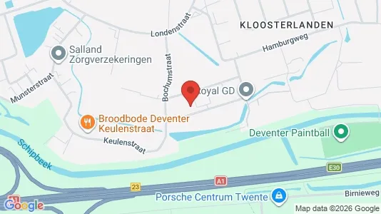 Bedrijfsruimtes for sale i Deventer - kort over placeringen