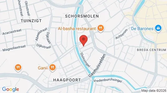 Kantorruimte for rent i Breda - kort over placeringen