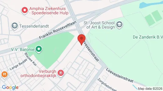 Kantorruimte for rent i Breda - kort over placeringen