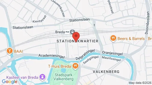 Kantorruimte for rent i Breda - kort over placeringen